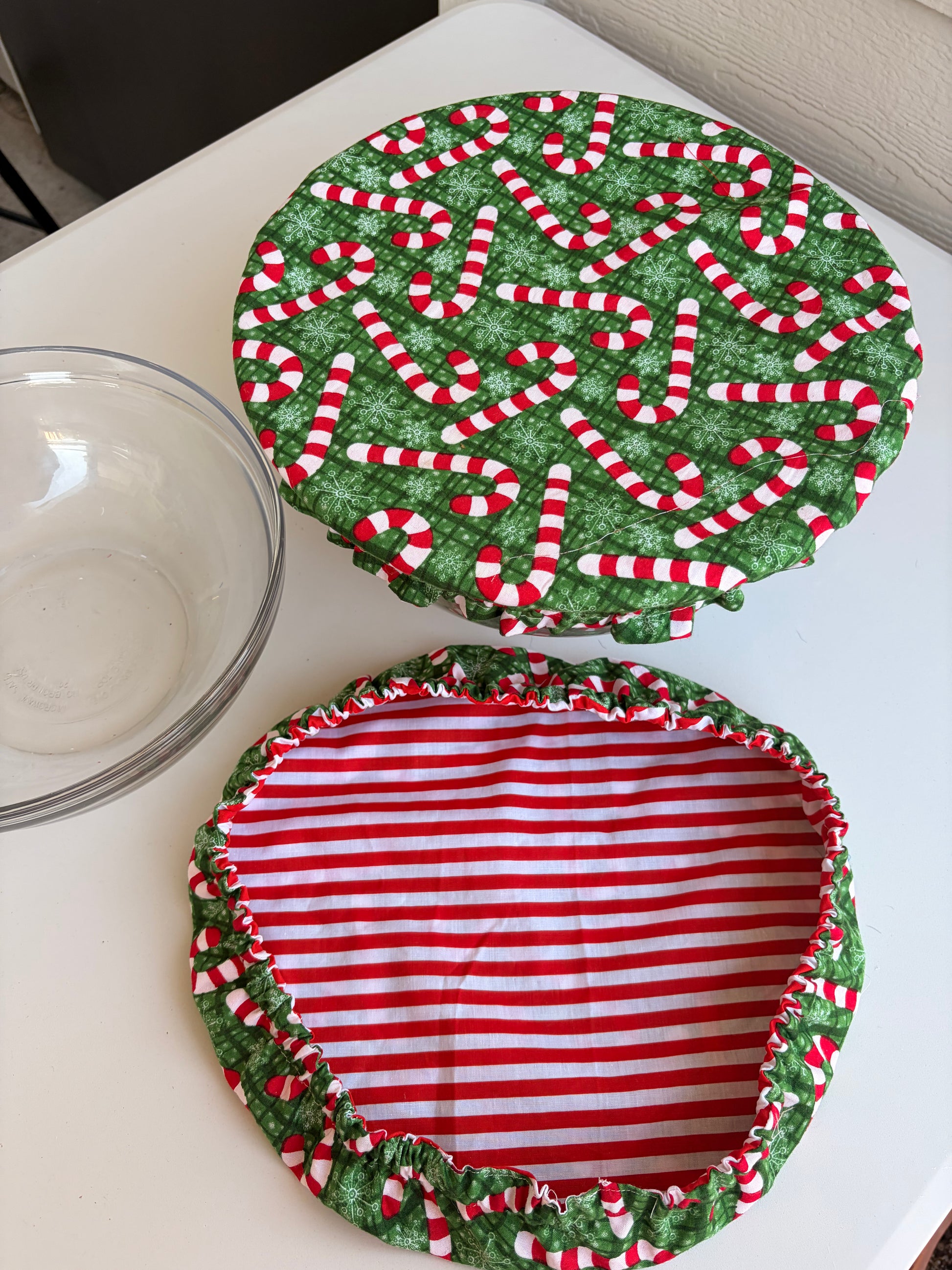 Candy Cane Stripe Baking Bowl Cover
