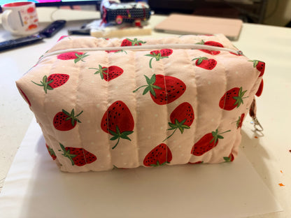 Strawberry Boxy Pouch