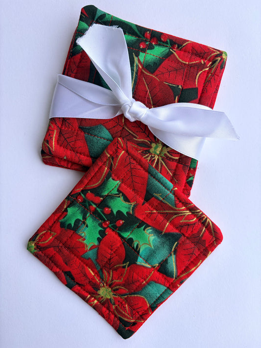 Christmas Poinsettias Coaster