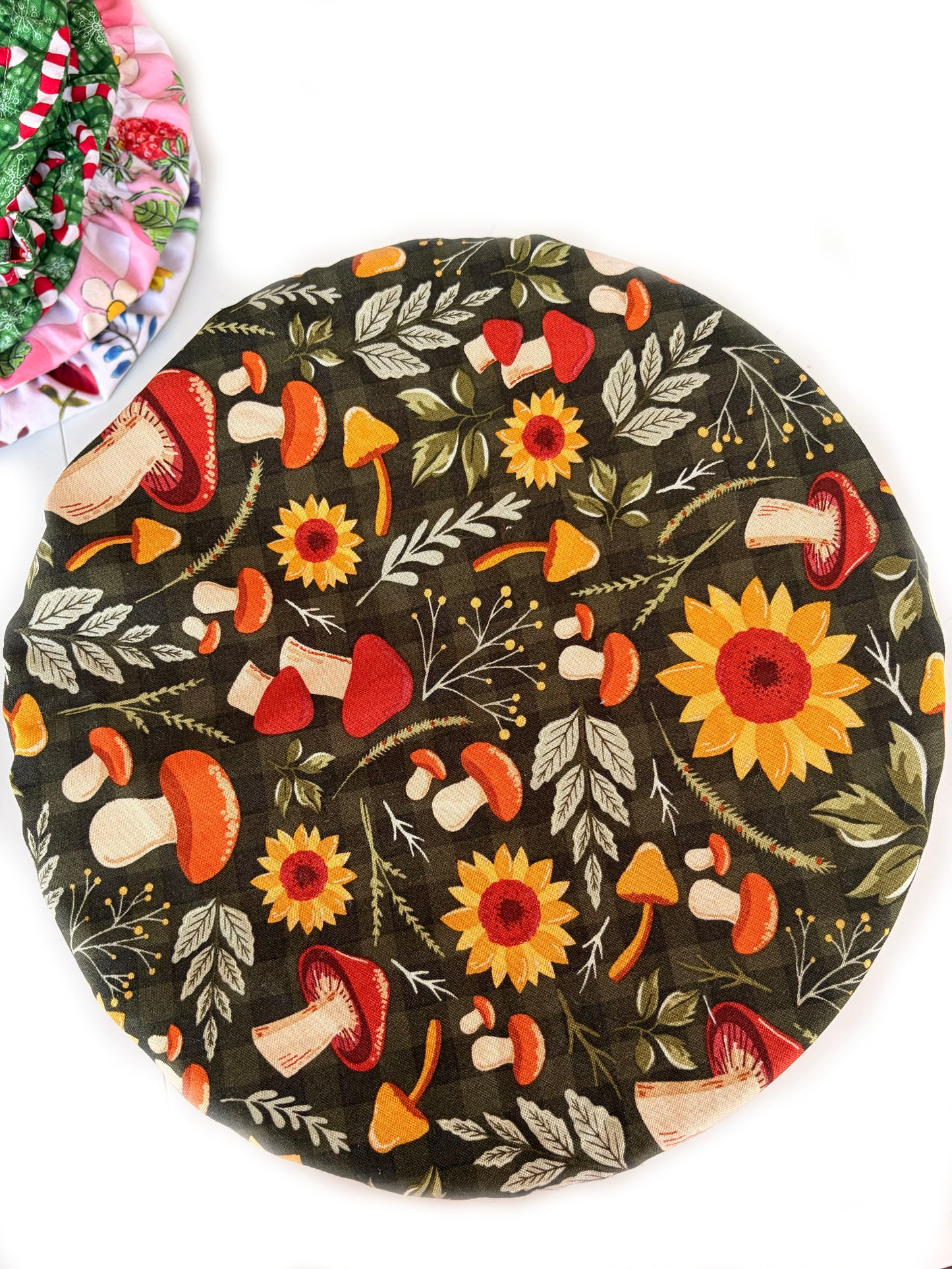 Mushroom Print Design Bowl Cover